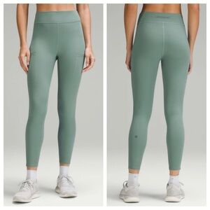 Lululemon lab Luxtreme High-Rise Training Tight 25" Leggings Pockets Green
